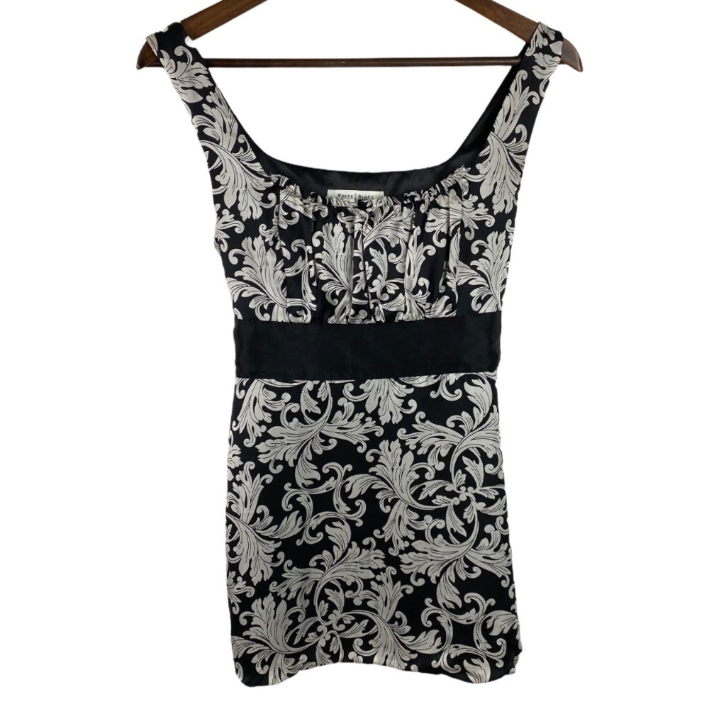 White House Black Market Silk Top with Tie Back